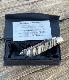 CASE XX * MIKE NEWLAND CUSTOM BLUISH GRAY MAMMOTH TRAPPER HAS COA