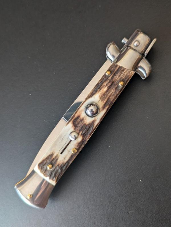 FRANK BELTRAME 23CM 9" BAYONET STILETTO STAG HORN...NEW FRANK BELTRAME 23CM 9" BAYONET STILETTO STAG HORN...NEW