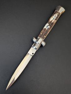 FRANK BELTRAME 23CM 9" DAGGER STILETTO STAG HORN...NEW FRANK BELTRAME 23CM 9" DAGGER STILETTO STAG HORN...NEW