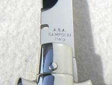 NEW AGA CAMPOLIN 11" ( BLACK WIDOW ) HORN NICKEL SILVER COMPONMENTS 5MM BLADE MANIAGO ITALY NEW AGA CAMPOLIN 11" ( BLACK WIDOW ) HORN NICKEL SILVER COMPONMENTS 5MM BLADE MANIAGO ITALY