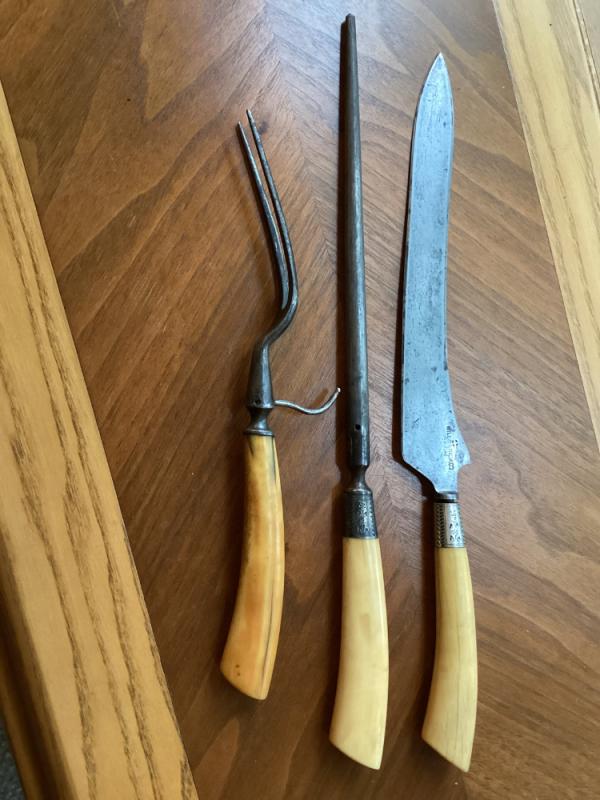 WILL & FINCK CO SF CAL 3 PIECE CARVING SET WILL & FINCK CO SF CAL 3 PIECE CARVING SET