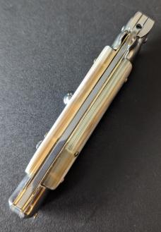 RARE NOS GIOVANNI BELTRAME 20CM-8 INCH FLAT BLADE STILETTO IN BRAZILIAN HONEY HORN RARE NOS GIOVANNI BELTRAME 20CM-8 INCH FLAT BLADE STILETTO IN BRAZILIAN HONEY HORN