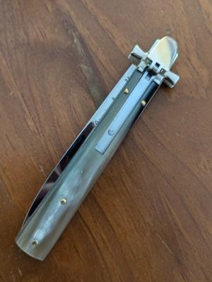 NIB BLONDE BRAZILIAN HORN AGA CAMPOLIN DOMINUS 23CM-9" BAYONET AUTOMATIC LEVERLOCK