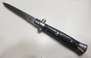  Vintage 8" J Inox Switchblade with Buffalo Horn Scales 