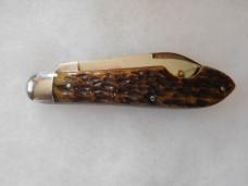 Antique Crown Cutlery Co New York (1900-1930) Bone Handle Easy Open Tear Drop Jack Pocket Knife