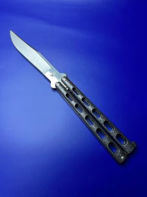 Bear and Son USA Butterfly 4" Blade/ Silvervein Scales 
