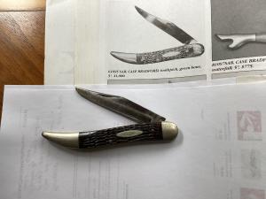  CASE   BRADFORD PA 1914 -1919  GREENBONE TOOTHPICK KNIFE GREENBONE RARE