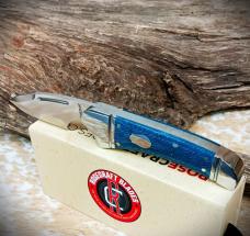 NIB RoseCraft Blades Zambezi RCT002-BM Blue Denim Micarta D2 Finger Choil Drop Point NIB RoseCraft Blades Zambezi RCT002-BM Blue Denim Micarta D2 Finger Choil Drop Point