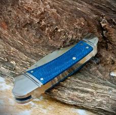 NIB RoseCraft Blades Zambezi RCT002-BM Blue Denim Micarta D2 Finger Choil Drop Point NIB RoseCraft Blades Zambezi RCT002-BM Blue Denim Micarta D2 Finger Choil Drop Point