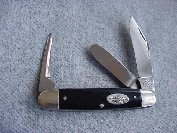 WOW!! Vintage UTICA, JIM DANDY COLLARS, Cattle Pattern w/Punch Blade Pocket Knife - Minty WOW!! Vintage UTICA, JIM DANDY COLLARS, Cattle Pattern w/Punch Blade Pocket Knife - Minty