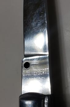  Vintage 8 1/4" C. JUL Herbert's  Switchblade with Imitation Buffalo Horn Scales 