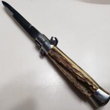 Vintage 7" Rostfrei Switchblade with Stag Horn Scales 