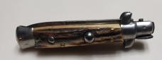Vintage 7" Rostfrei Switchblade with Stag Horn Scales 