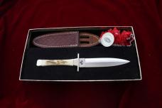 Case XX P62-4 1/2SS Boot Hunter Mammoth Ivory Handle USA Fixed Blade Knife & Sheath Case XX P62-4 1/2SS Boot Hunter Mammoth Ivory Handle USA Fixed Blade Knife & Sheath