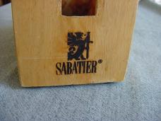 Vintage SABATIER, Made in France, 7 Pieces, Chef's Butcher Knife Set in Factory Wood Block Vintage SABATIER, Made in France, 7 Pieces, Chef's Butcher Knife Set in Factory Wood Block