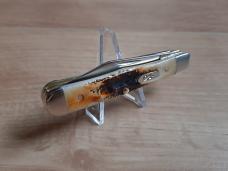 Case Small Swell Center Jack Folding Knife 65326 6.5 Bone Stag Stainless Steel Blades - New
