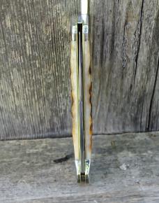 Case Mini CopperLock Pocket Knife Amber Bone 00133 - New