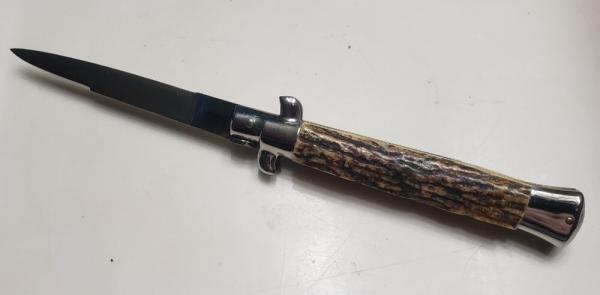  Vintage 9" Virginia Switchblade with Stag Horn Scales