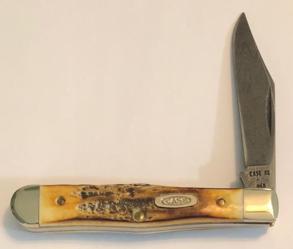 New in box Case Stag Damascus Small Coke Bottle New in box Case Stag Damascus Small Coke Bottle
