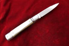 OLD NEW STOCK AKC 8" ITALIAN SWITCHBLADE HONEY HORN LEVER LOCK AUTOMATIC