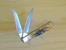 Case Mini Trapper Folding Knife 65305 6.5 Bone Stag Wharncliffe/Clip Blades - New