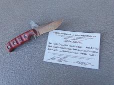 Dawson Knives Deep Notch Fixed Blade Knife Red/Black G10 Arizona Copper 3V Blade - NEW