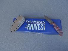 Dawson Knives Deep Notch Fixed Blade Knife Red/Black G10 Arizona Copper 3V Blade - NEW