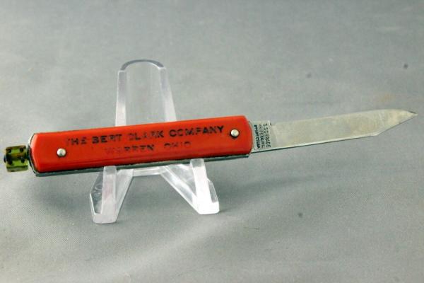 PULL DICE (Pull Ball) Automatic by Geo. Schrade Knife Co., Red Handles, 1940s, Free Shipping in USA