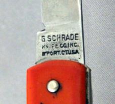 PULL DICE (Pull Ball) Automatic by Geo. Schrade Knife Co., Red Handles, 1940s, Free Shipping in USA