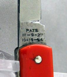PULL DICE (Pull Ball) Automatic by Geo. Schrade Knife Co., Red Handles, 1940s, Free Shipping in USA