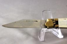 AUTOMATIC KNIFE by UNKNOWN MAKER, Faux-Pearl Handles, Brass Bolsters, Free Shipping, No Tax AUTOMATIC KNIFE by UNKNOWN MAKER, Faux-Pearl Handles, Brass Bolsters, Free Shipping, No Tax