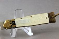 AUTOMATIC KNIFE by UNKNOWN MAKER, Faux-Pearl Handles, Brass Bolsters, Free Shipping, No Tax AUTOMATIC KNIFE by UNKNOWN MAKER, Faux-Pearl Handles, Brass Bolsters, Free Shipping, No Tax