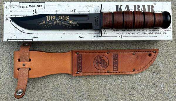 KA-BAR 100th ANNIVERSARY USMC FIGHTING KNIFE 02-1241 OLEAN NY USA NIB KA-BAR 100th ANNIVERSARY USMC FIGHTING KNIFE 02-1241 OLEAN NY USA NIB