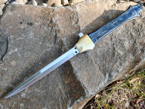 Custom 12 1/2 Ice Pick Gravity Knife by Rubens Blades  Ambidextrous 