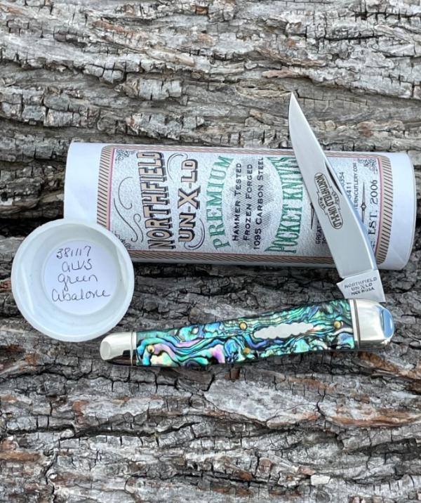 GEC NORTHFIELD ** 381117 ALVS GREEN ABALONE JACK KNIFE GEC NORTHFIELD ** 381117 ALVS GREEN ABALONE JACK KNIFE