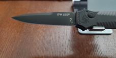 Piranha Mini-Guard Black on Black S30V Bayonet Blade Piranha Mini-Guard Black on Black S30V Bayonet Blade