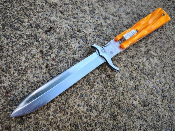 10 1/4 Custom (RPK) Russian Prison Knife Swing Guard Picklock Used 10 1/4 Custom (RPK) Russian Prison Knife Swing Guard Picklock Used