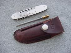 Vintage Sportman's, Damascus Blade w/Sharpening Stick & Sheath Folding Pocket Knife - MINT Vintage Sportman's, Damascus Blade w/Sharpening Stick & Sheath Folding Pocket Knife - MINT