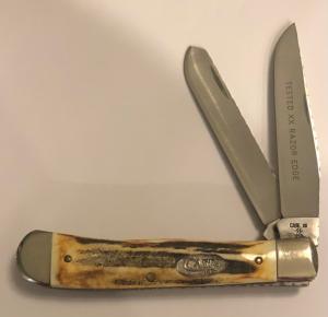 1988 Case Re-handled Stag Trapper with File work