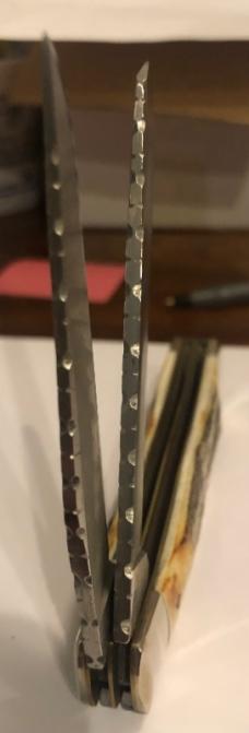 1988 Case Re-handled Stag Trapper with File work 1988 Case Re-handled Stag Trapper with File work