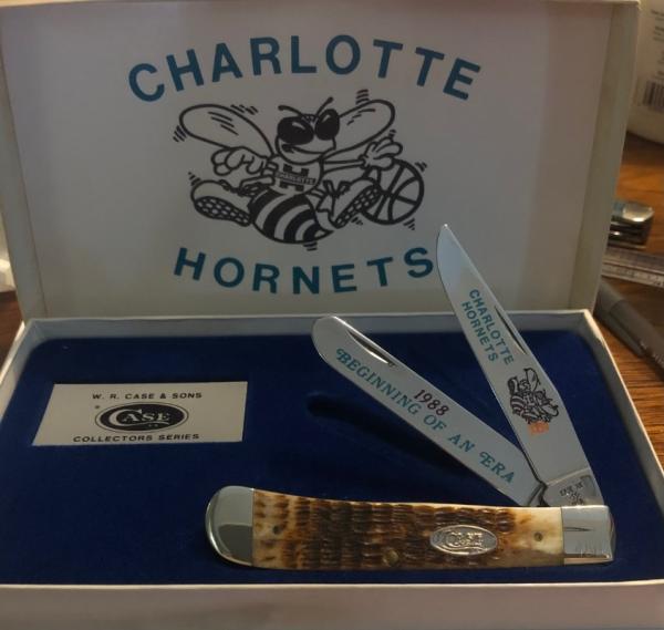 New in Box 1988 Case Charlotte Hornets Trapper New in Box 1988 Case Charlotte Hornets Trapper