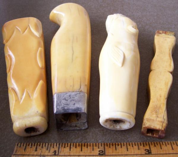 4 antique Ivory KNIFE HANDLES for Custom Knife project 4 antique Ivory KNIFE HANDLES for Custom Knife project