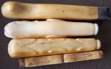 4 antique Ivory KNIFE HANDLES for Custom Knife project 4 antique Ivory KNIFE HANDLES for Custom Knife project