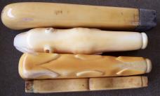 4 antique Ivory KNIFE HANDLES for Custom Knife project 4 antique Ivory KNIFE HANDLES for Custom Knife project