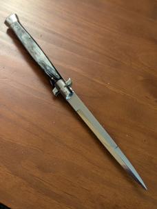 33CM-13INCH BRAZILIAN HORN BAYONET STILETTO MANIAGO ITALY 33CM-13INCH BRAZILIAN HORN BAYONET STILETTO MANIAGO ITALY