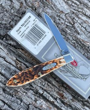 CASE XX ** 2014 AMBER JIGGED BONE TEAR DROP JACK