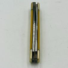 EARLY CARL SCHLIEPER/GERMAN EYE (#350Y) YELLOW "MDM STOCKMAN" POCKET KNIFE (25) EARLY CARL SCHLIEPER/GERMAN EYE (#350Y) YELLOW "MDM STOCKMAN" POCKET KNIFE (25)