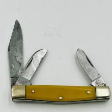 EARLY CARL SCHLIEPER/GERMAN EYE (#350Y) YELLOW "MDM STOCKMAN" POCKET KNIFE (25) EARLY CARL SCHLIEPER/GERMAN EYE (#350Y) YELLOW "MDM STOCKMAN" POCKET KNIFE (25)