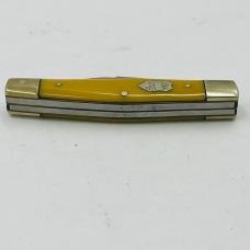 EARLY CARL SCHLIEPER/GERMAN EYE (#350Y) YELLOW "MDM STOCKMAN" POCKET KNIFE (25) EARLY CARL SCHLIEPER/GERMAN EYE (#350Y) YELLOW "MDM STOCKMAN" POCKET KNIFE (25)