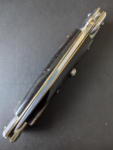 NOS GIOVANNI BELTRAME 23CM-9 INCH FLAT BLADE STILETTO IN BUFFALO HORN NOS GIOVANNI BELTRAME 23CM-9 INCH FLAT BLADE STILETTO IN BUFFALO HORN